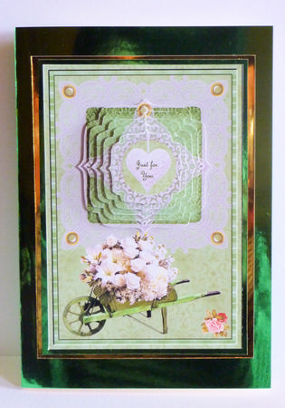 A Cream Bouquet Just for You Shaped Pyramid by Karen Nash