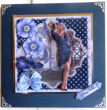 Polka Dot Blue Marilyn Style Mini Kit by Karen Nash