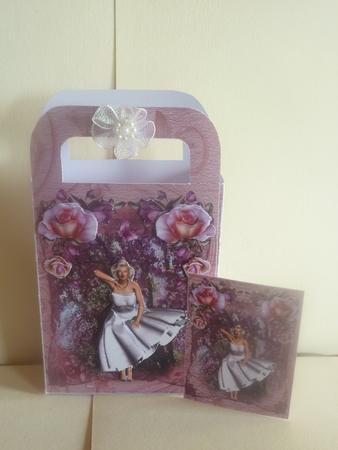 Marilyn Style Gift Bag with Decoupage by Karen Nash