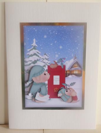 Christmas Delivery Card Front and Decoupage by Karen Nash