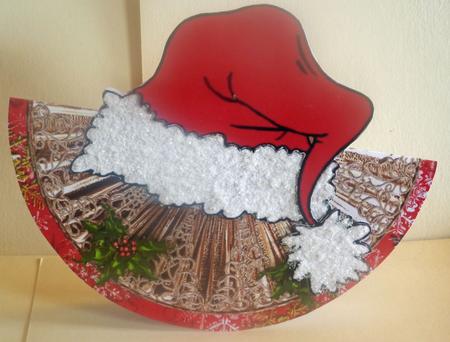 Christmas Santa Hat Topped Wobble Card Mini Kit by Karen Nash