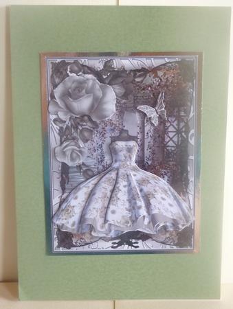 1950's Style Daisy Dress Card Topper by Karen Nash