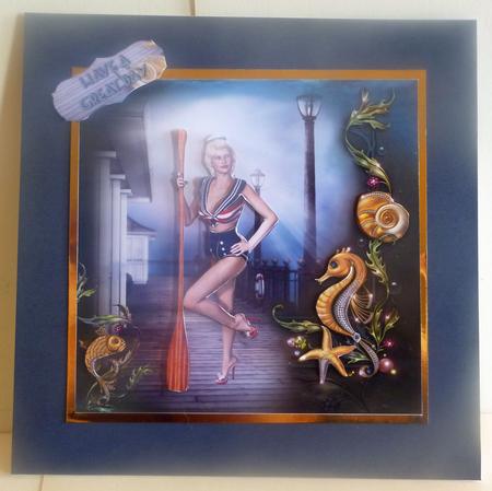 Vargas Style Sailor Girl with Paddle Mini Kit by Karen Nash