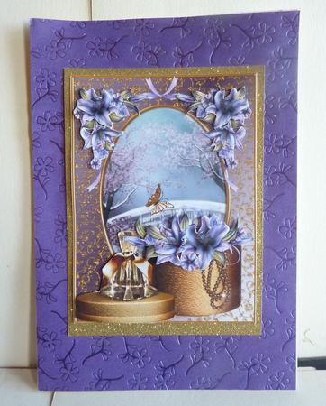 Stunning Winter Lilies in a Shimmering Gold Frame by Karen Nash