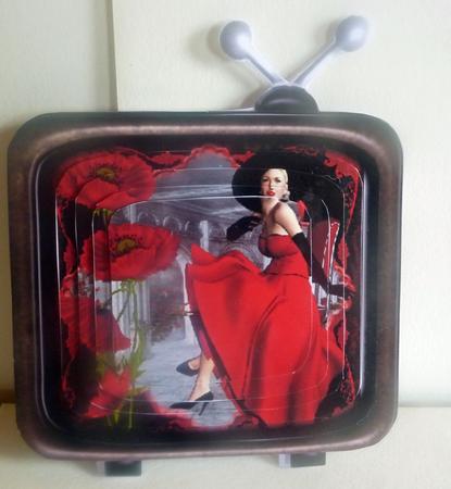 Retro Full of Grace Television Shaped Card Kit by Karen Nash