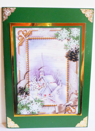Blue Church Snow One Edge Scallop Bottom 7x5inch Stacker by Karen Nash