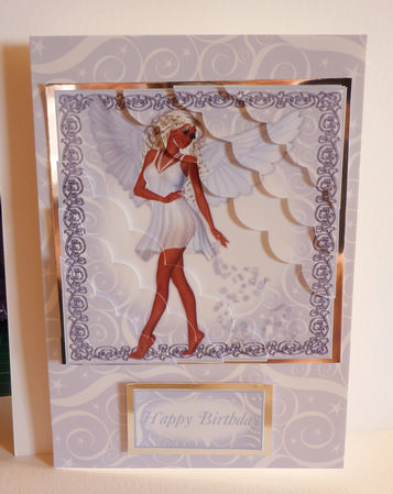 Stunning Angel Sent from Above 8x8 Scallop Corner Stacker Ki by Karen Nash