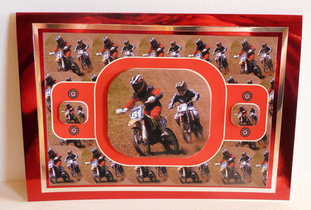 Motocross Panel Card by Karen Nash