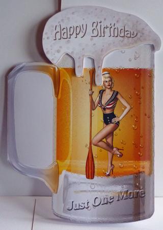 Beer Mug Just One More by Karen Nash