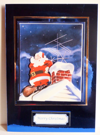 Santa on the Roof Decoupage by Karen Nash