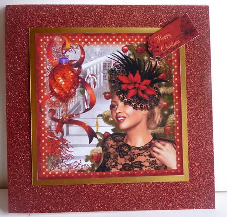 Retro Christmas Poinsettia Hat by Karen Nash
