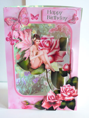 3D Corner Card Kit - Rose Fairy by Karen Nash