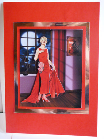 Red Deco Lady by Karen Nash