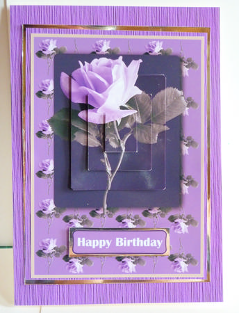 Rose Pyramid in Lilac and Grey by Karen Nash