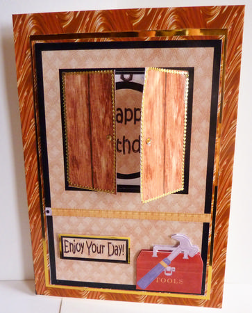 Open the Door! Men's DIY Birthday Card by Karen Nash