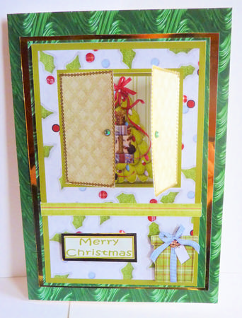 Open the Door! Santa is Here Christmas Card by Karen Nash