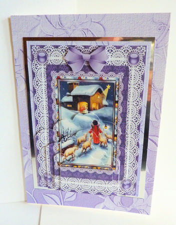 Away in a Manger Scallop Edged Pyramid by Karen Nash