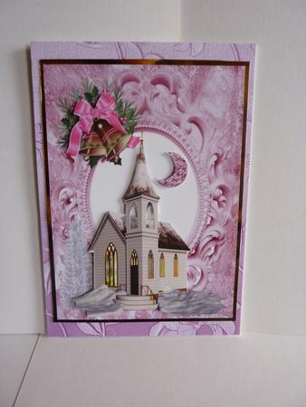 Pretty Scenery of a Church with Pink Bells by Karen Nash