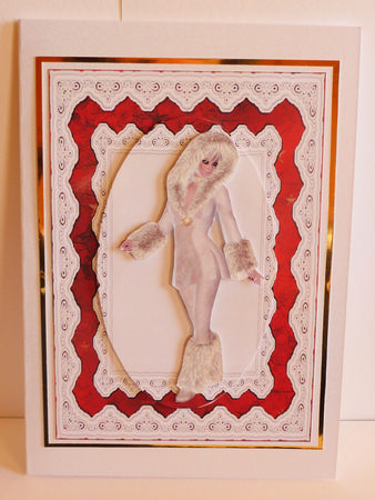 Christmas Lace Card by Karen Nash