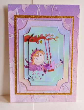 Fairy on a Swing Card by Karen Nash