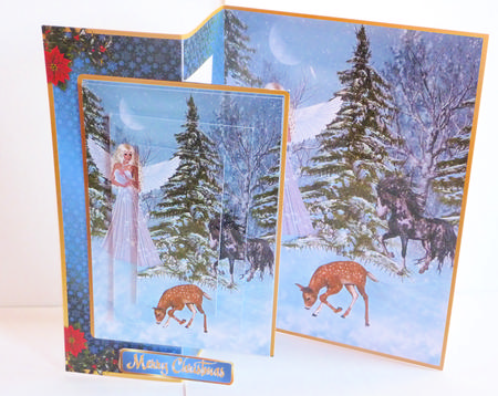 Snow Scene Cut & Fold with Pyramage by Karen Nash