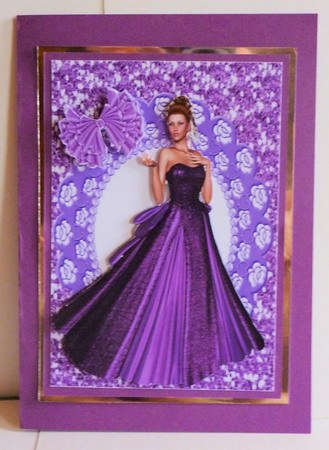 Beautiful Lady in Purple Evening Dress by Karen Nash