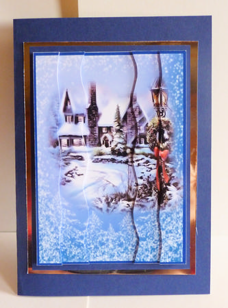Snowy Village-wavey Side Stacker Card by Karen Nash