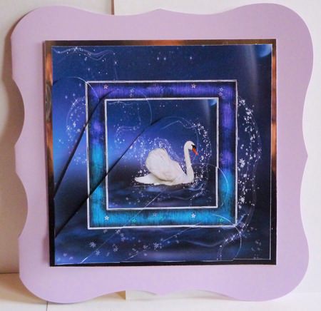 Swan Fan Shaped Card by Karen Nash