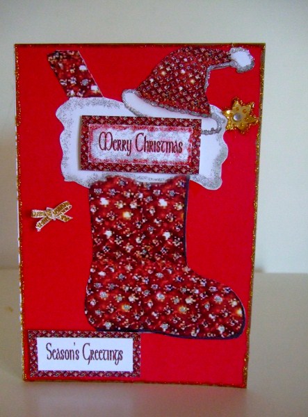 Santa's Hat and Stockings Christmas Toppers and Decoupage by Karoline Simone Coster