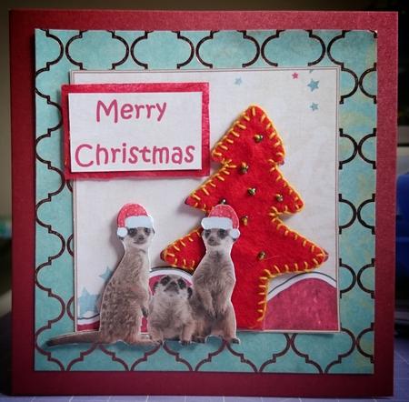 Christmas Tree and Meerkats by Kate Loynes