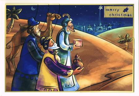 We 3 Kings Traditional Christmas 2 Corner Stacker by Kate Wordingham
