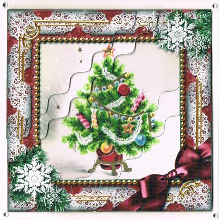 The Tree Snow 5in Scallop Triangle Corner Stacker by Kate Wordingham