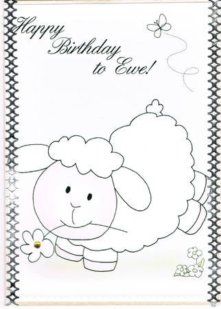 A4 Little Lamb - Birthday by Kate Wordingham