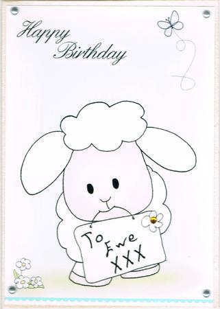 A4 Little Lamb - Birthday by Kate Wordingham