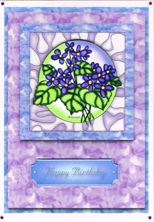 Floral Card Front with Decoupage by Kate Wordingham