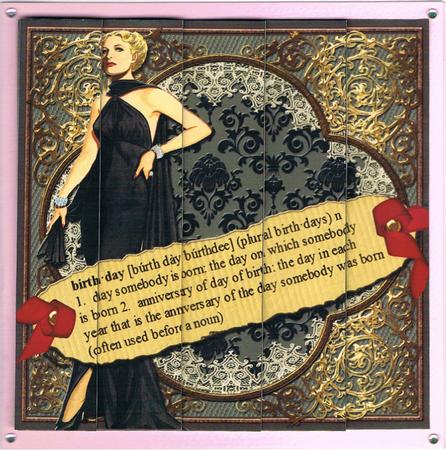 Evening Lady Birthday Definition One Edge Side Stacker by Kate Wordingham