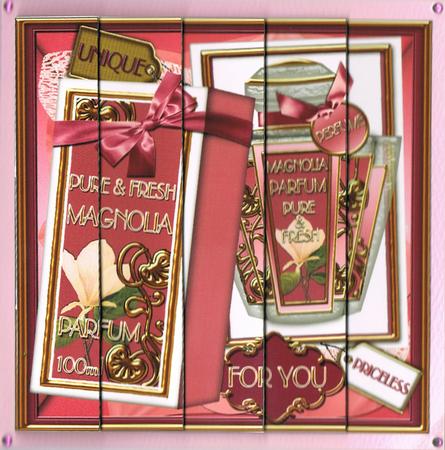 Boxed Magnolia Perfume Birthday 5in One Side Stacker by Kate Wordingham