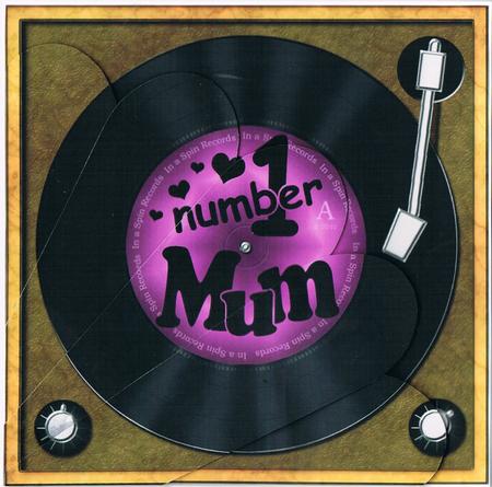 Number 1 Mum Record Fan Pyramage Topper by Kate Wordingham