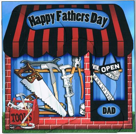 The Little Tool Shop Fathers Day Fan Pyramage Topper by Kate Wordingham