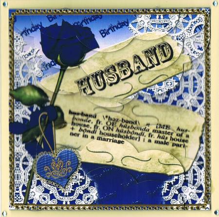 Blue Rose Husband Definition Top N Bottom Scallop Stacker by Kate Wordingham