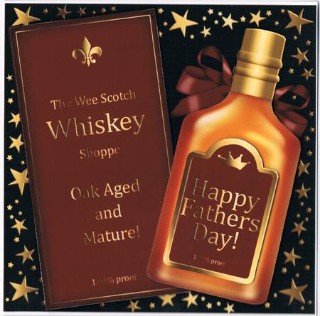 Fathers Day Whisky Quick Card with 3D Decoupage by Kate Wordingham