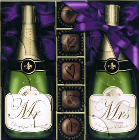 8 x 8 Mr N Mrs Champers Chocs N Roses Scalloped Corner Kit by Kate Wordingham