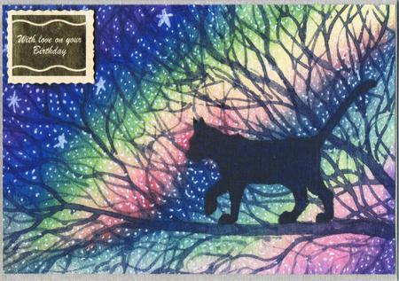 Starry, Starry Night - Cat Out and About by Kate Wordingham