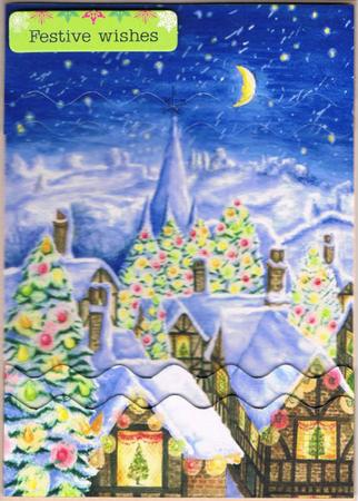 Christmas Candy Rooftops Top Bottom Stacker by Kate Wordingham