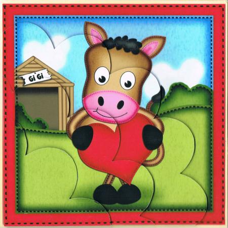Gi Gi the Horse's Heart Shell Edged Corner Side Stacker by Kate Wordingham