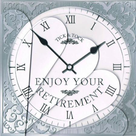 Retirement Clock Fan Pyramage Topper by Kate Wordingham