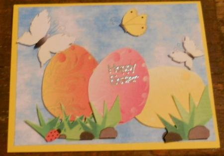 Three Easter Eggs Step by Step Card by Kathi Carlozzi