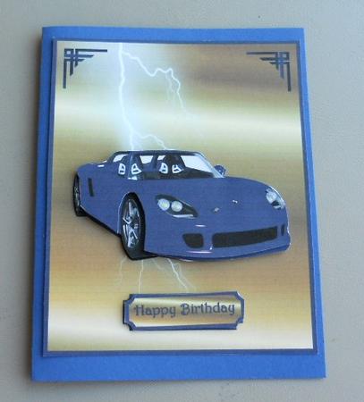 Blue Fast Car by Kathi Carlozzi
