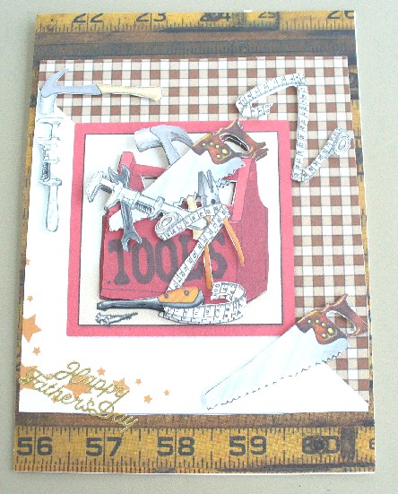 DIY Tools Quick Card with Decoupage by Kathi Carlozzi