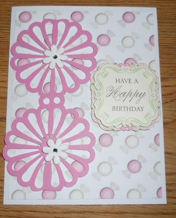 Candy Sweets in Pink & White Backing Paper by Kathi Carlozzi